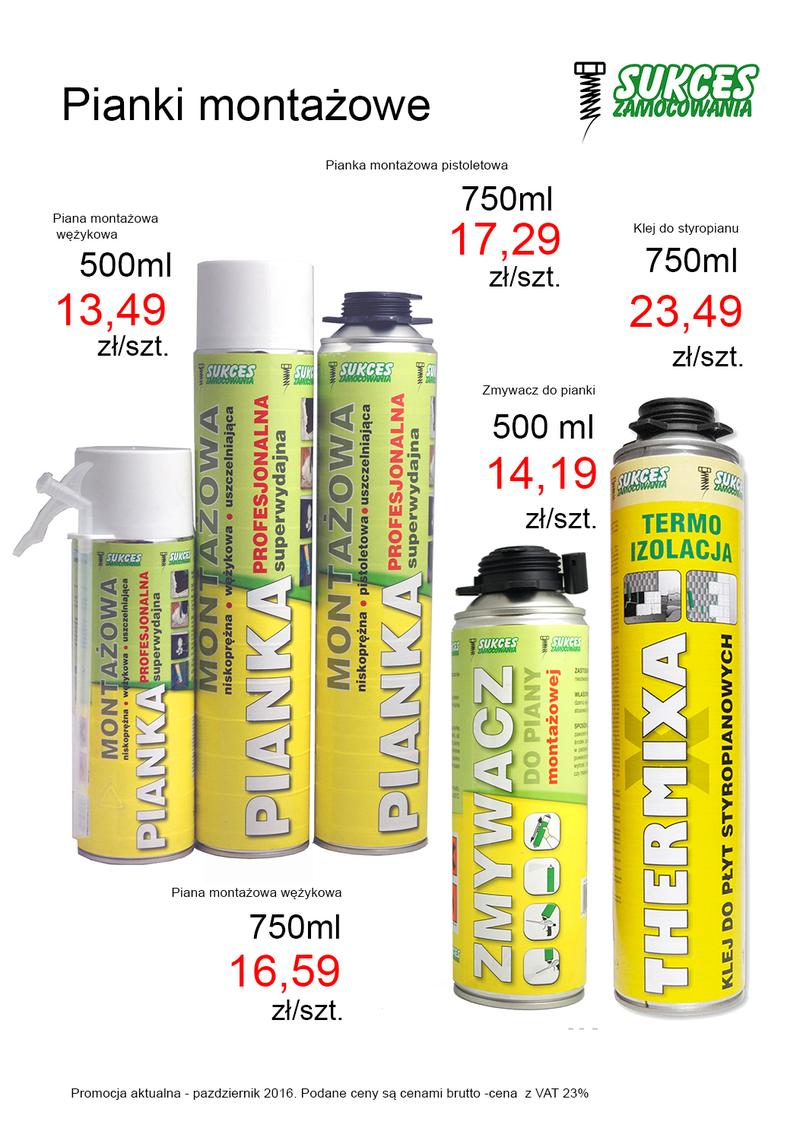 Oszczędności pianka montażowa